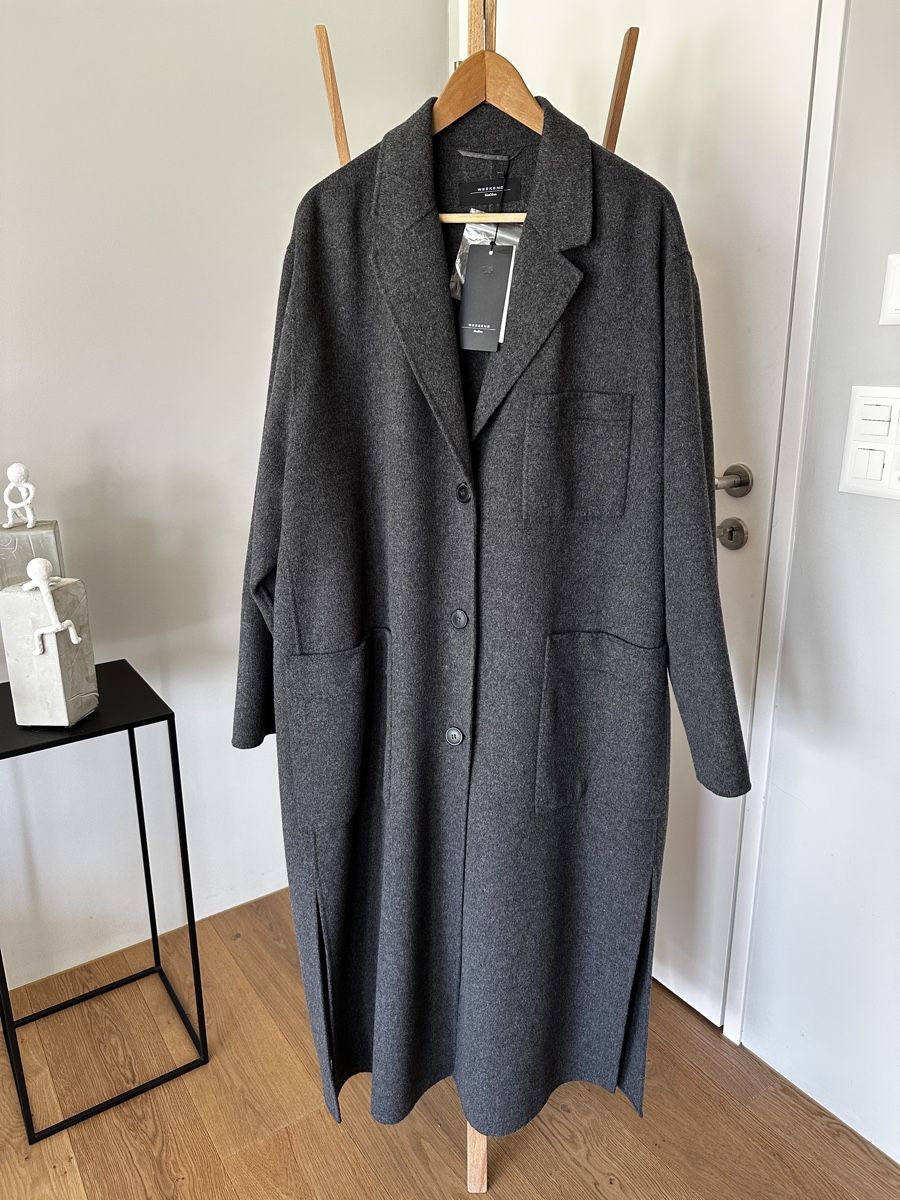 Max Mara Cappotti: Weekend MaxMara Wollmantel grau, Gr. 50, NEU! – Nuovo e nell'imballaggio originale da Arbon venduto da andizue