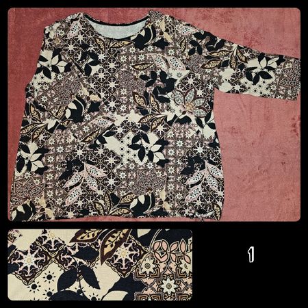 Top, rosa-weiss-schwarz, XL, NEU