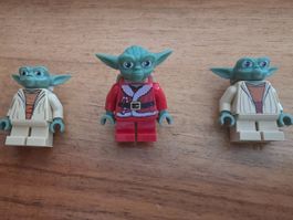 LEGO Star Wars 3x Yoda Figur (Weihnachtsmann)