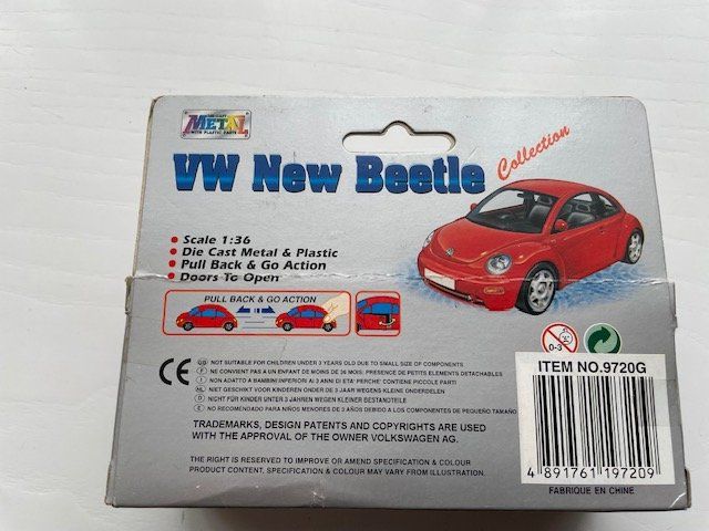 Volkswagen Modellini d'auto: VW new Beetle , 1/36 , Welly – Nuovo e nell'imballaggio originale da Ursy venduto da DK8 3