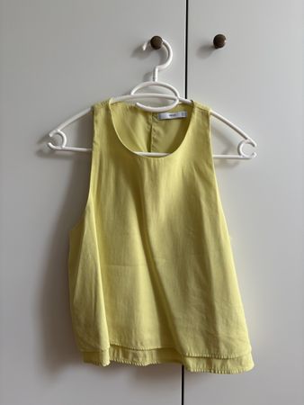 Damen Top Mango, gelb, Grösse M