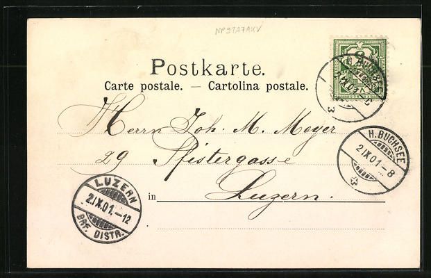 Cartoline postali: AK Herzogenbuchsee, Ortspartie, 1901 – Usato da Berlin venduto da bartko-reher 1