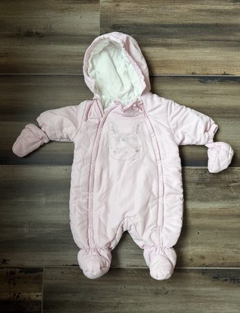 Rosa Baby Schneeanzug, Grösse 62