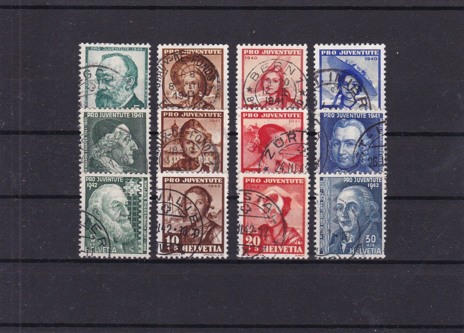 Tous les timbres: PRO JUVENTUTE 1940-1942 – D'occasion à Gretzenbach par Sikim