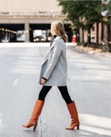 bottes  en cuir cognac pointure 41 made Italie pour femme