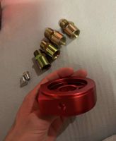 Adapterplatte bei ölfilter für öldruck und öltemperatur