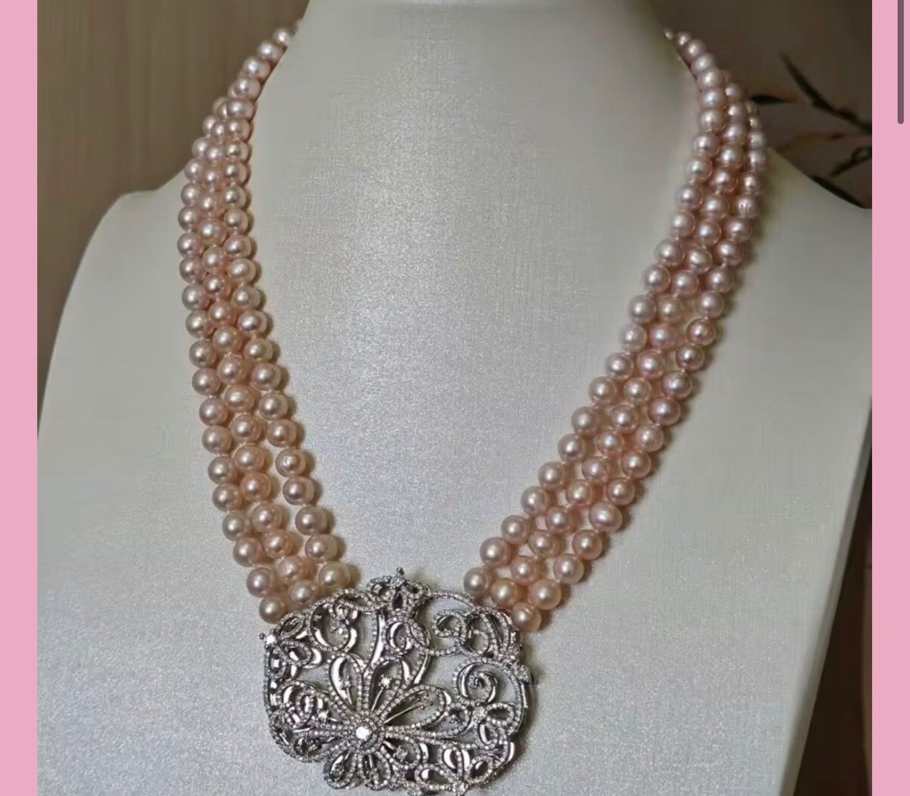 Catenine: Collier de perles Rosie – Nuovo e nell'imballaggio originale da St-Maurice venduto da Sandrinette123 1