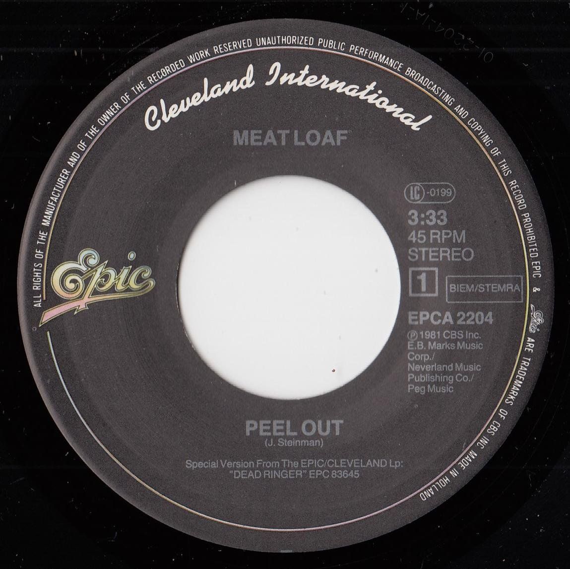 Vinyles: Meat Loaf Vinyl Single von 1981 – D'occasion à Volketswil par Abcrecords 2