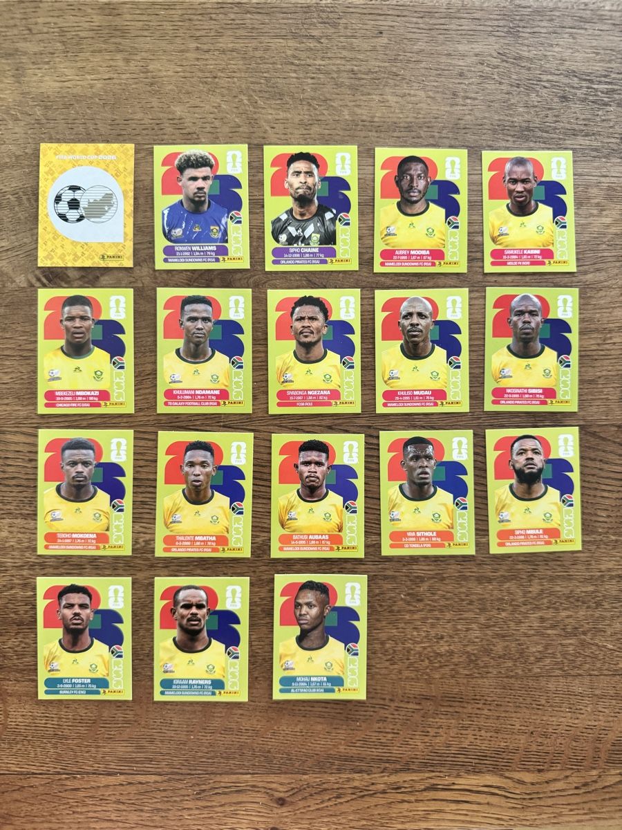 Panini Carte collezionabili: Südafrika RSA Panini WM 2026 – Nuovo (secondo la descrizione) da Emmenbrücke venduto da Lukee1901