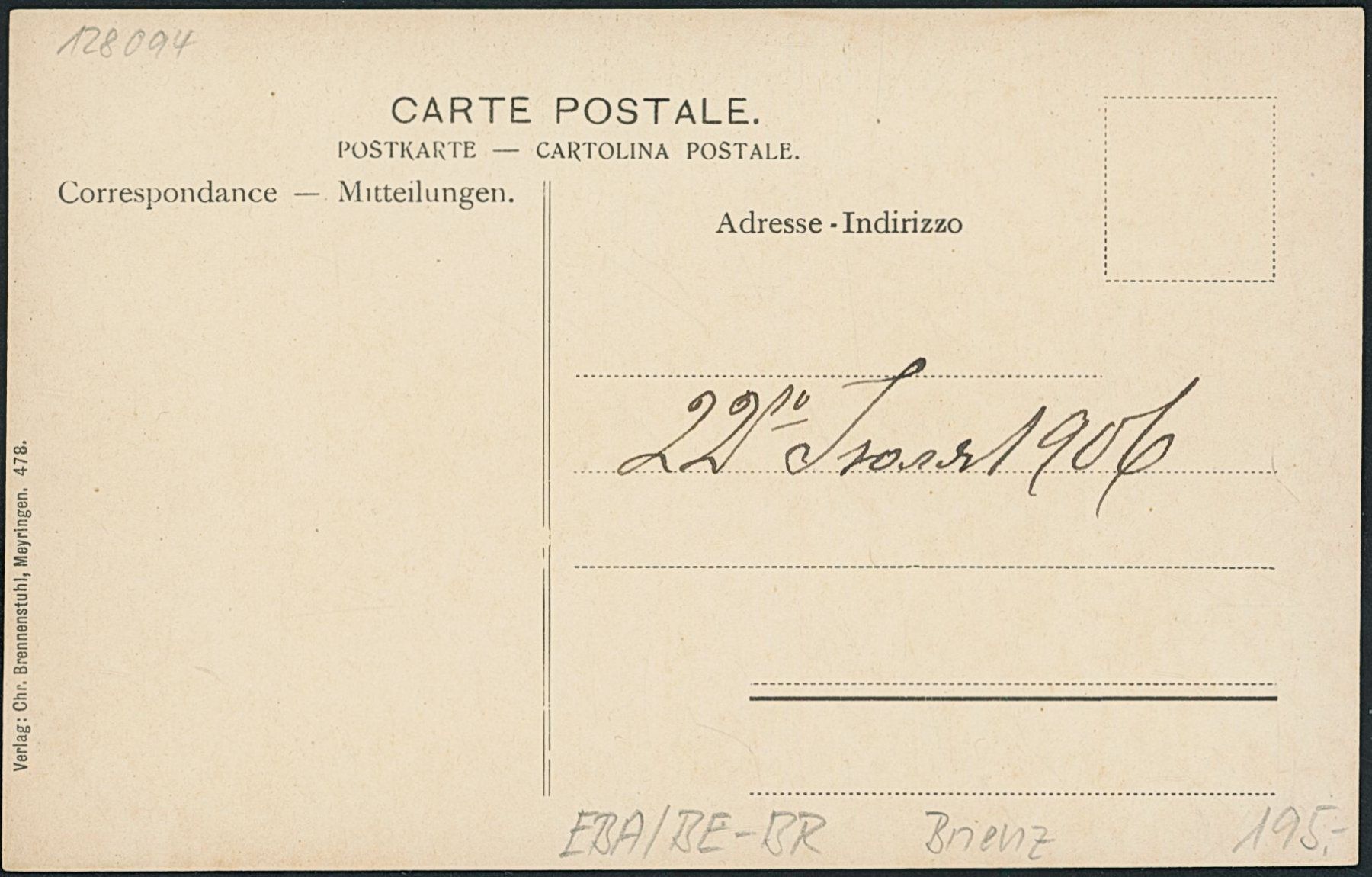 Cartoline postali: BE Brienz - Bahnhof - Brünig Bahn – Nuovo (secondo la descrizione) da Schindellegi venduto da leecollect 1