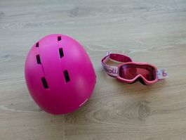 Ski helmet with glasses for girl size Junior 53-56cm