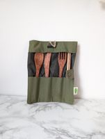 Kokosnuss-Besteckset (5-teilig) & Etui