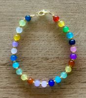 Buntes Armband aus Glasperlen - Neu & handgemacht