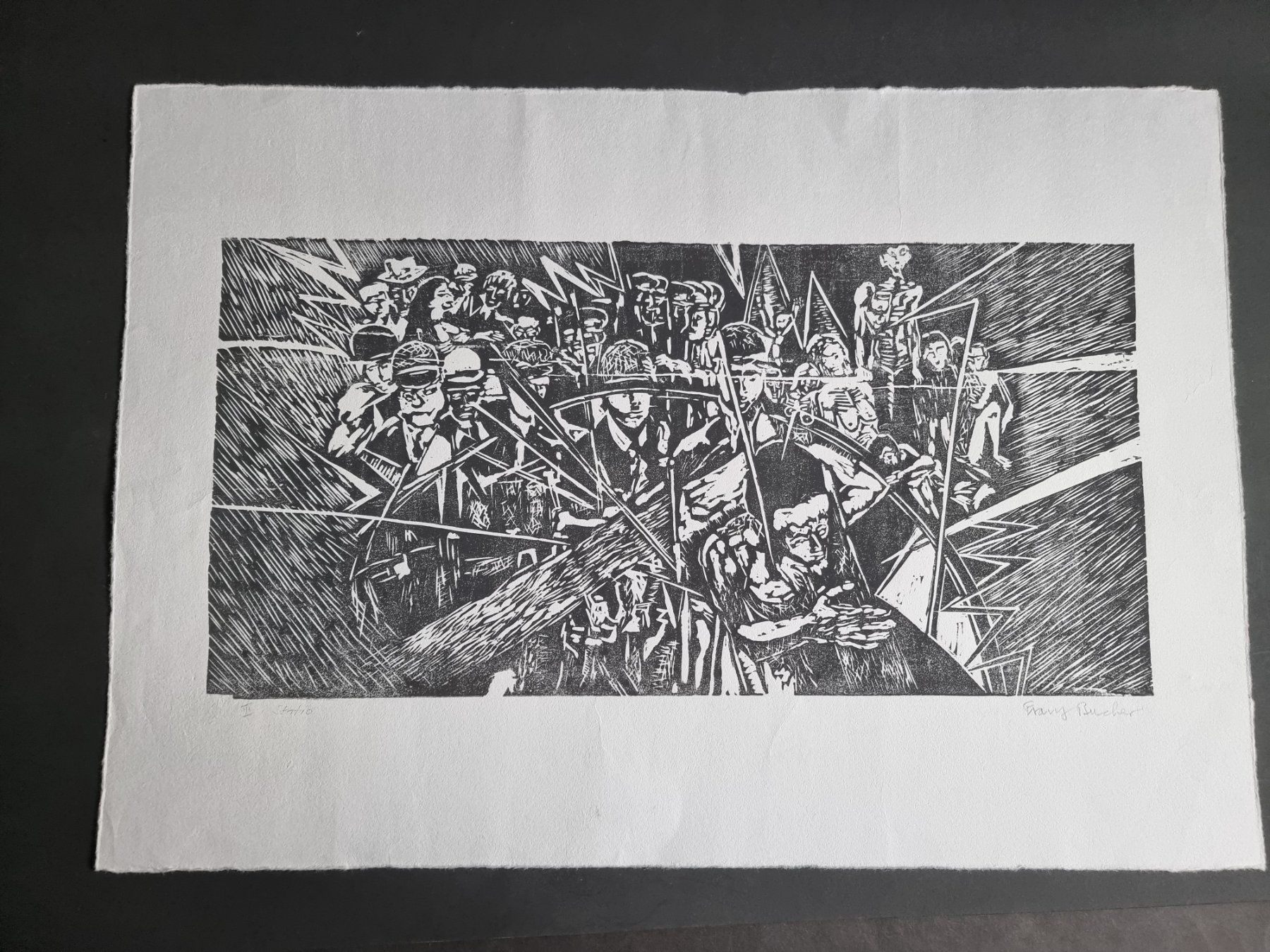 Xilografie: FRANZ BUCHER HOLZSCHNITT SIGNIERT NUMMERIERT – Usato da Gersau venduto da kunst-online 1