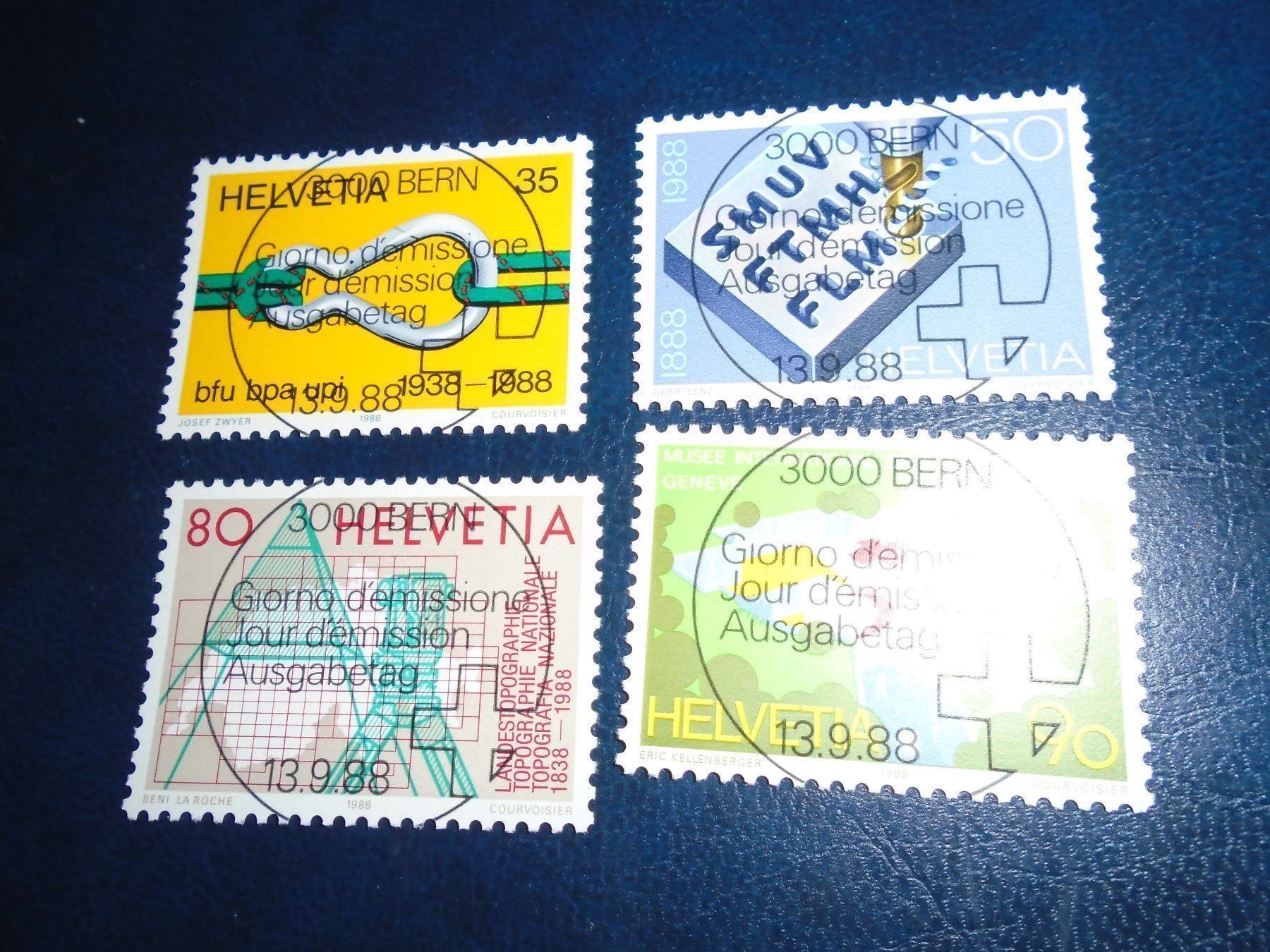 Tutti i francobolli: 1988 4 Briefmarekn  ET-VOLL – Usato da Olten venduto da Disc-Verkauf