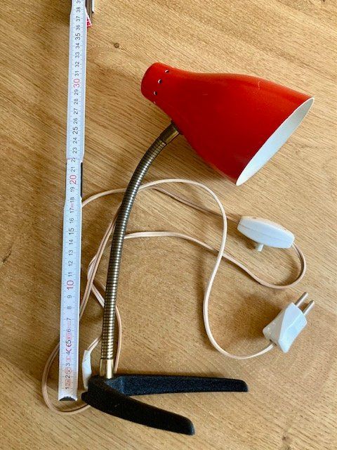 Lampen: Tischlampe rot - mid century – Gebraucht aus Luzern von Rsubita 1