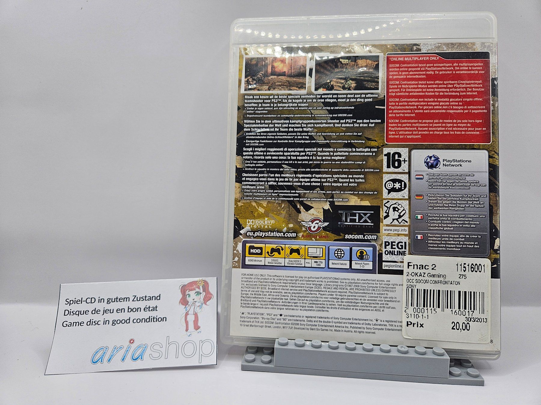 Sony Giochi: SOCOM Confrontation PS3 DE / FR / EN CIB – Usato da Hauterive NE venduto da ariashopch 1