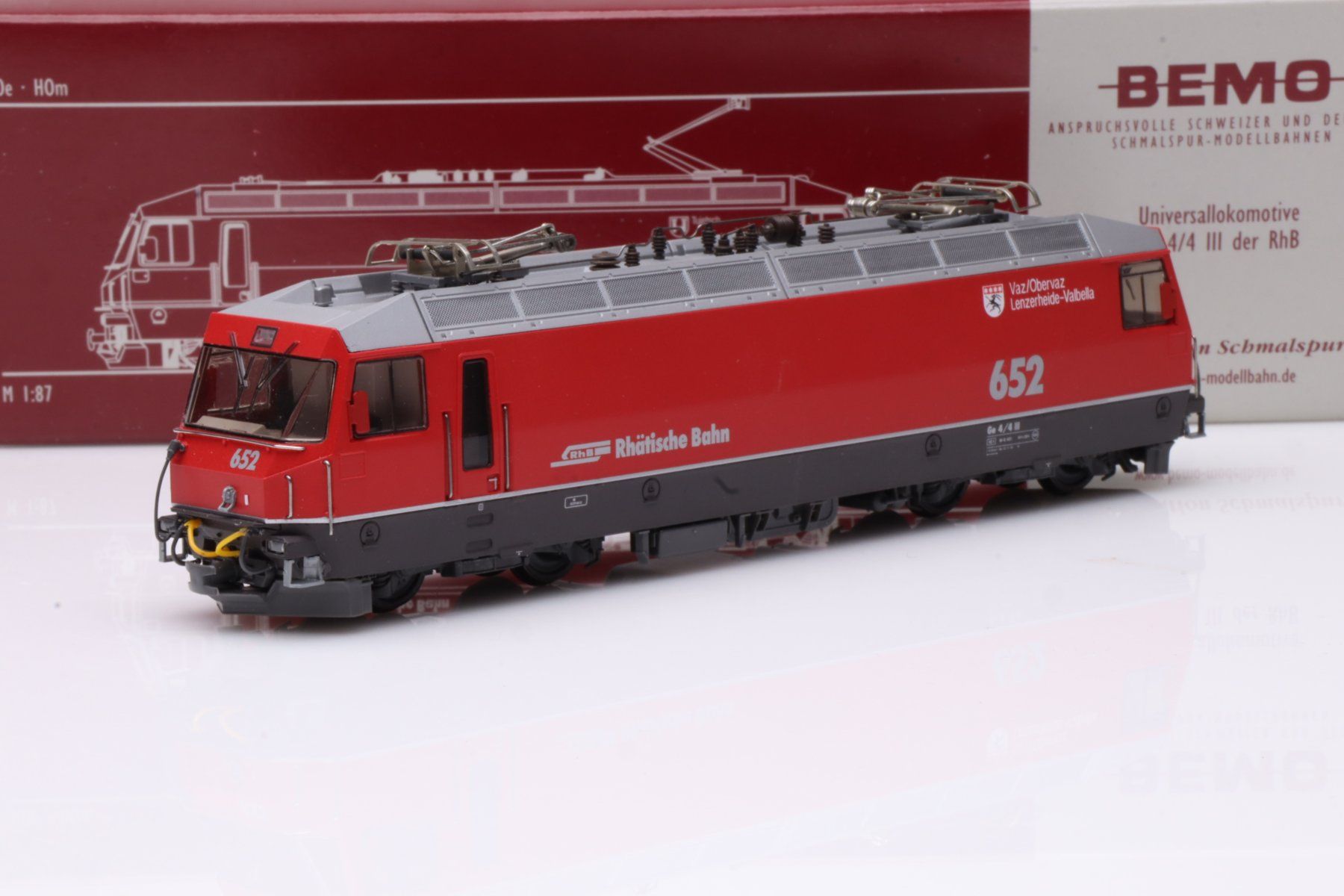 Bemo 1259 102 RhB Ge 4/4 lll 652 Neubaulok DC H0m (Gebraucht) in Ried ...
