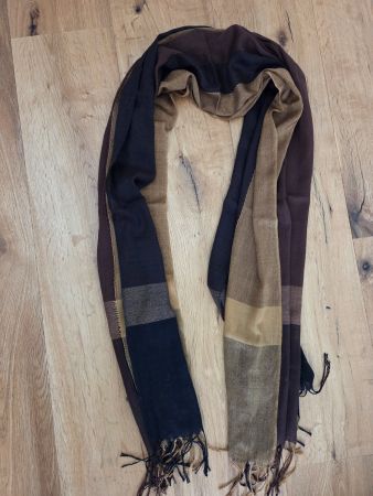 Schicker Schal, braun - schwarz, wie neu