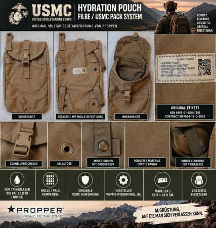 USMC FILBE Hydration Pouch – Propper – Coyote 