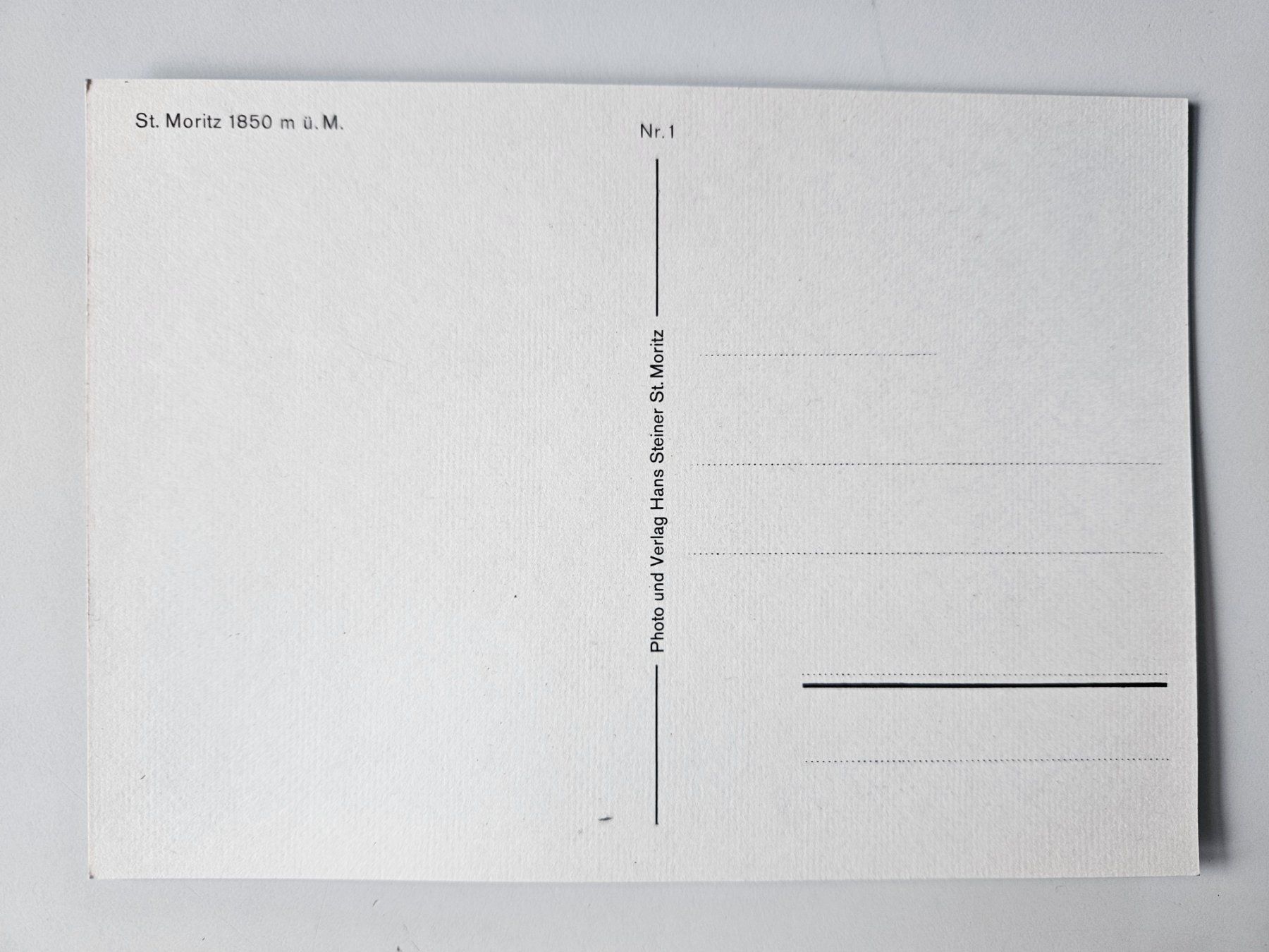 Cartoline postali: St. Moritz Nr 1 - Hans Steiner - vers 1965 - 1970 – Usato da Echandens venduto da annegug 1