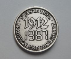 Medaille 1000 Silber 75 Jahre Jakob Maul Odenwald 1912-1987