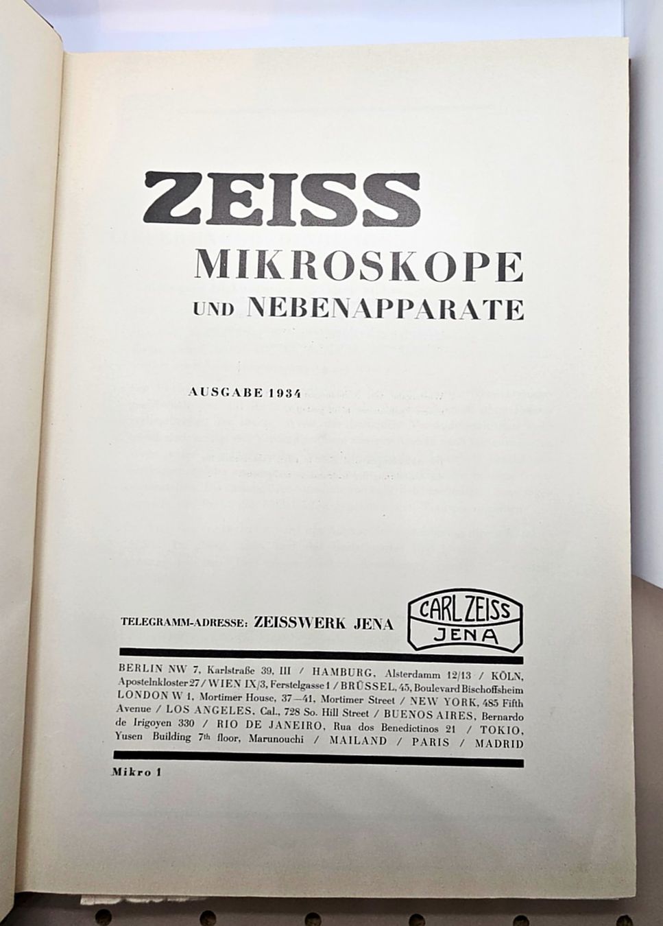Bücher: Katalog ZEISS-MIKROSKOPE 1939 – Gebraucht aus Esslingen von Hombi3 1