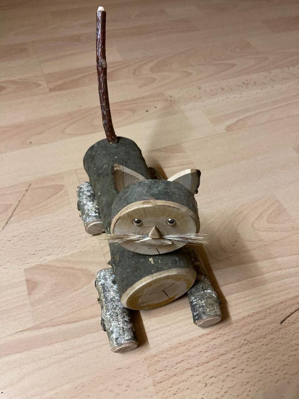 Holzschnitte: Katze aus Holz, Handarbeit – Neu und originalverpackt aus Rotkreuz von Holzarbeit