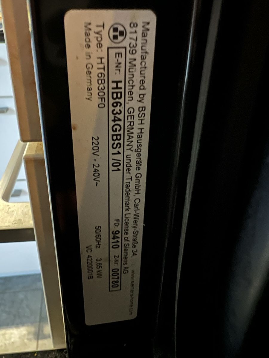 Siemens Backöfen: Backofen Siemens LAST CALL / LETZTE CHANGE – Gebraucht aus Adlikon von doody123 1