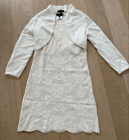 Wollkleid von Luisa Spagnoli Gr M mit Bolero und Unterkleid
