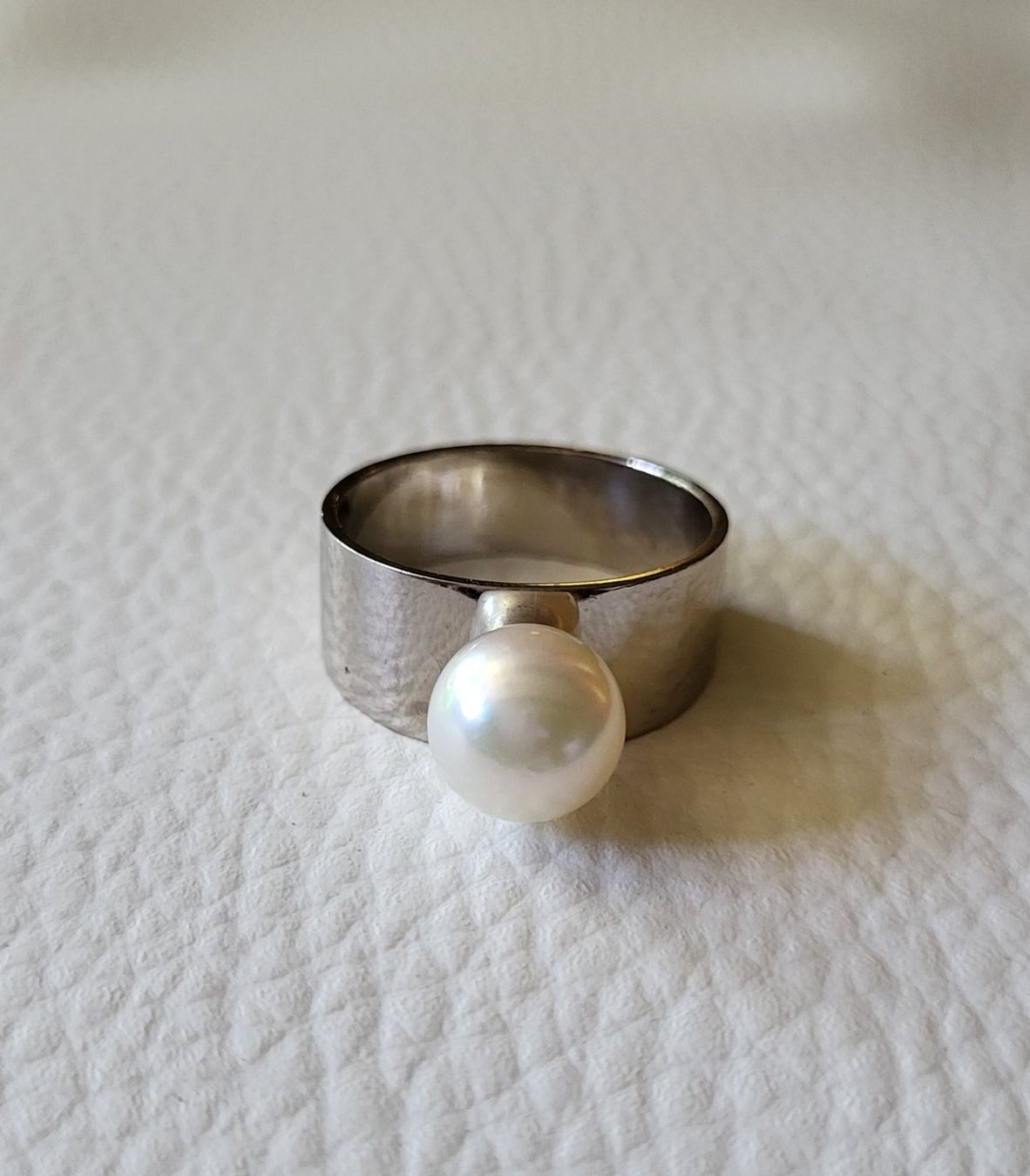 Anelli: 750 Weiss Gold Ring Mit Perle – Usato da Wald ZH venduto da Dasilver 8