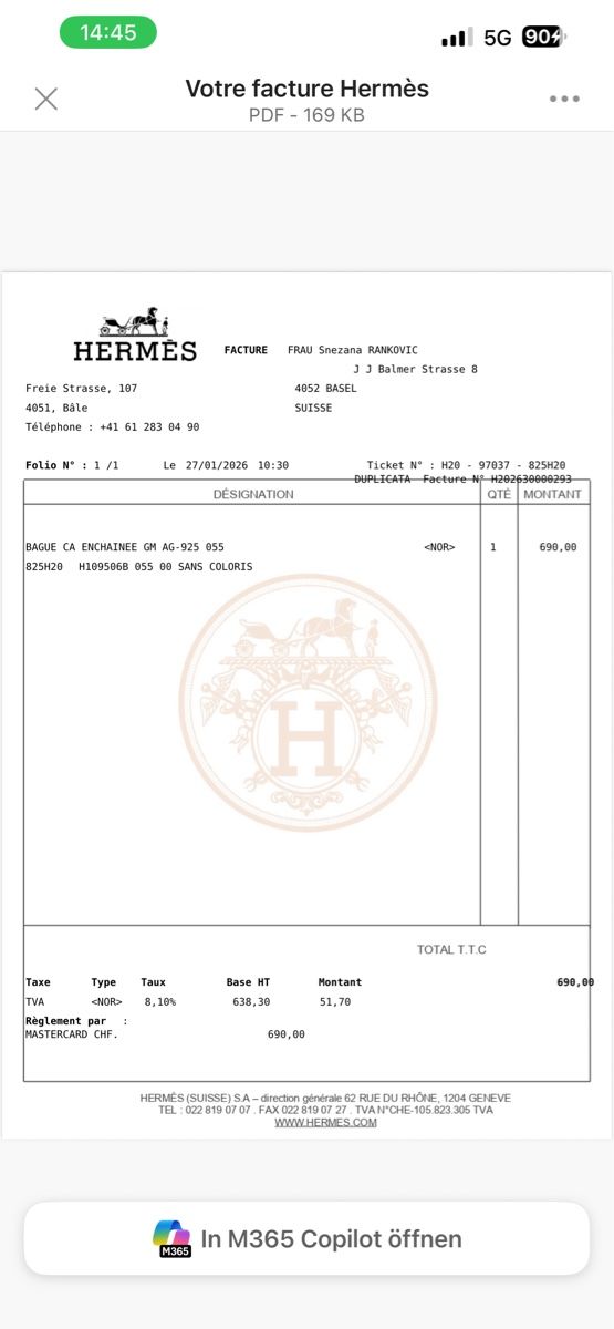 Hermès Bagues: Hermes Ring – Neuf (Voir description) à Basel par David_2019 3