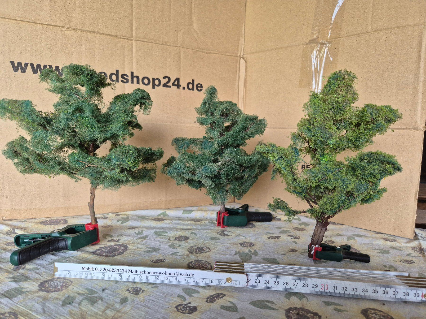 Modelleisenbahnen: schöne grosse Laubbäume Eigenbau H0 / 0 – Gebraucht aus Bibern SH von streunekater 6