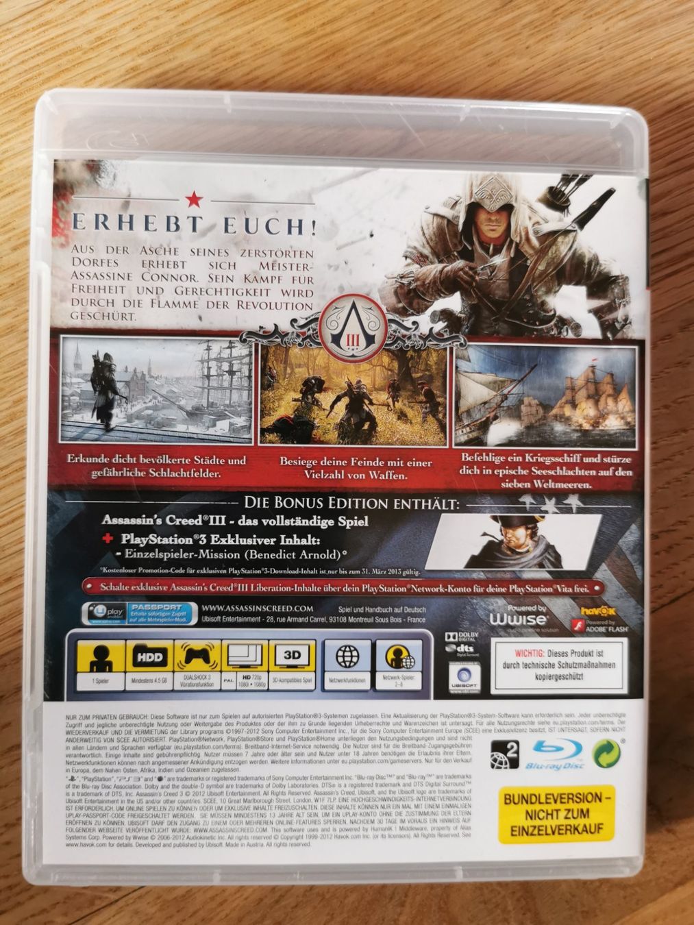 Spiele: PS3 Assassin's creed III – Gebraucht aus Wynau von Zanggerli 2