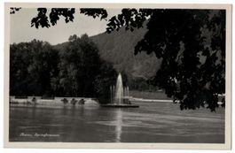 Aarau, Springbrunnen an der Aare, gelaufen 1934