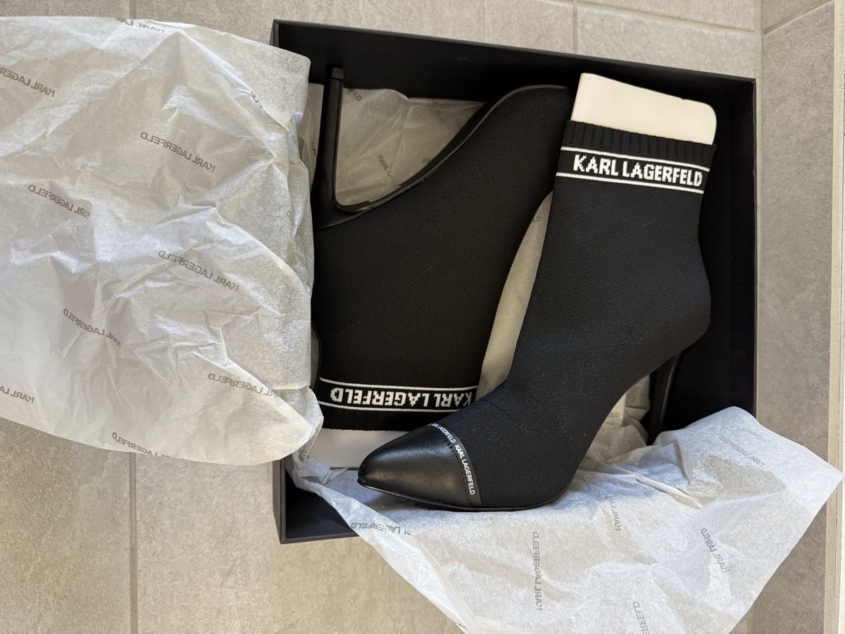 Karl Lagerfeld Scarpe da donna: Karl Lagerfeld High Hell Stiefelette Große 40 – Usato da Augst BL venduto da Avatar23 4