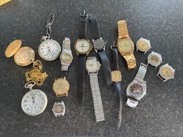 Lot von 15 vintage uhr !!