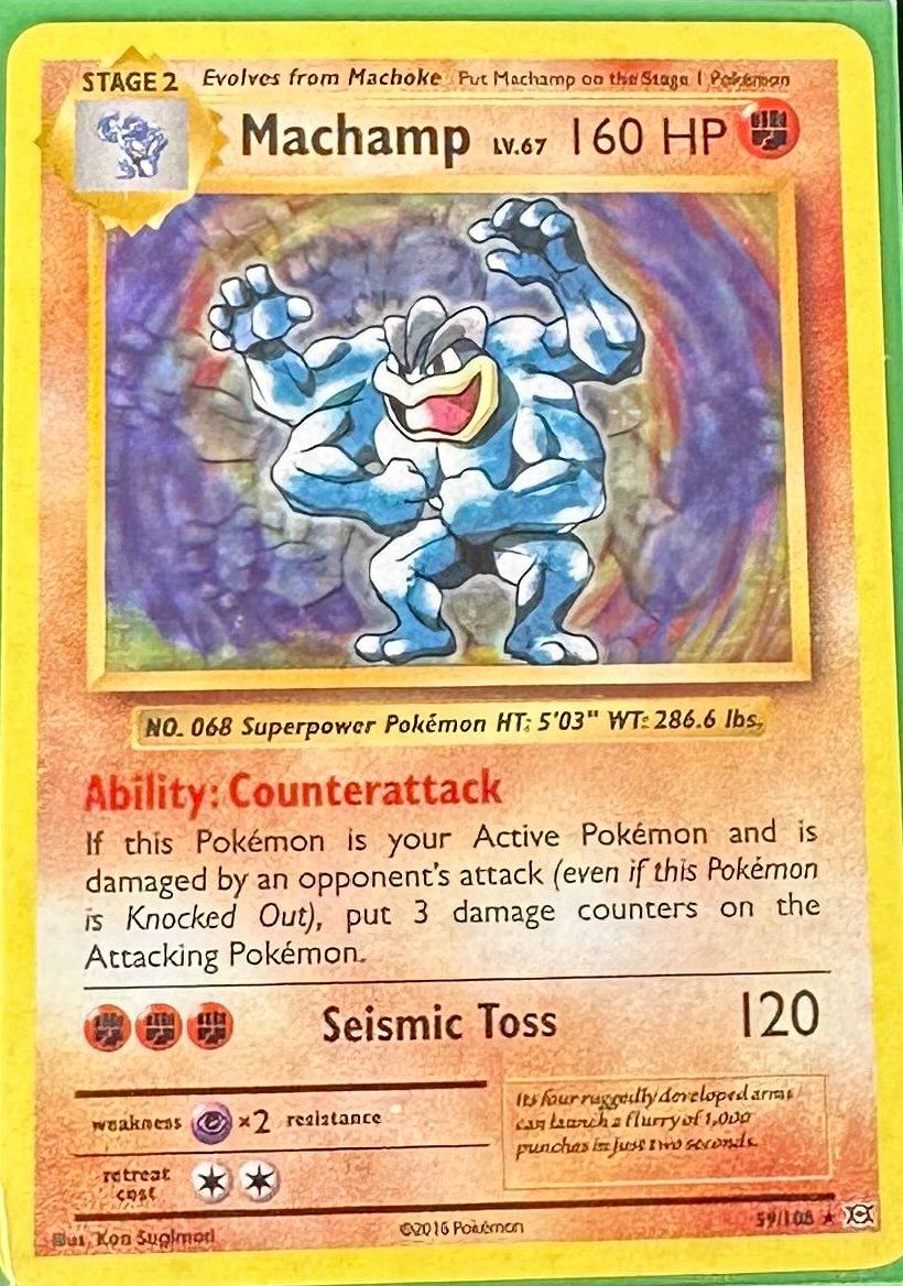 Pokémon Carte collezionabili: Machamp 59/108 Englisch Pokémon Evolutions Holo Rare – Nuovo (secondo la descrizione) da Dübendorf venduto da TrimTrend