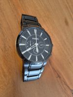 Elegante Fossil Herrenuhr – Chronograph – Schwarz (Edelstahl