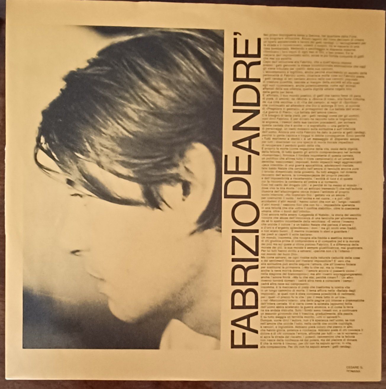 Dischi in vinile: FABRIZIO DE ANDRE' - tutti morimmo a stento 1971 RE  Chanson – Usato da Hägendorf venduto da Plattenhardt 2