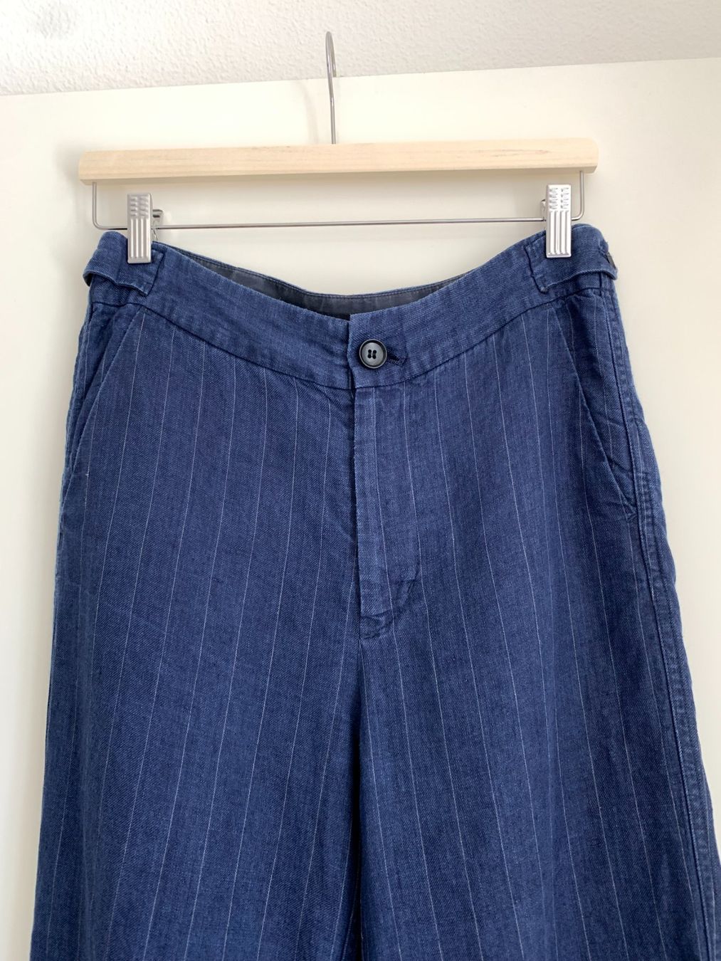 Pantaloni: Pas de Calais blue striped linen pants | s/m – Usato da Basel venduto da gladghost 2