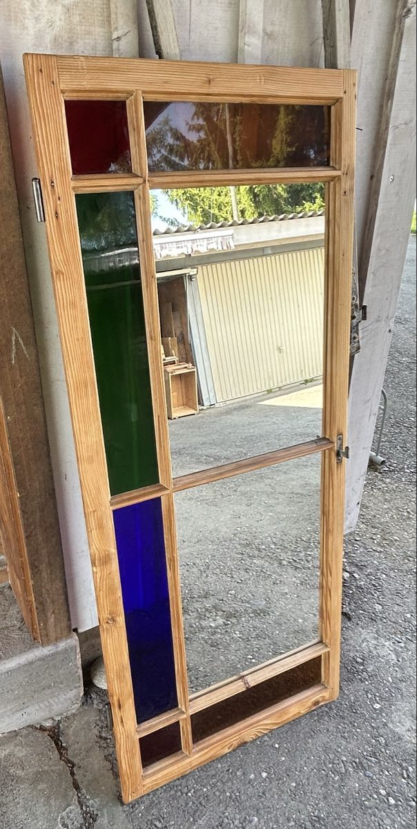 Specchi: Spiegelfenster mit altem farbigen Glas ein Unikat. – Usato da Gwatt (Thun) venduto da ate_6ng8 2