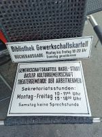 Zwei Emaille Schilder Gewerkschaftskartell Basel Stadt 1930