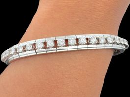 Diamanten 3.8c Tennis Armband 18k WG Länge 16cm *S1835