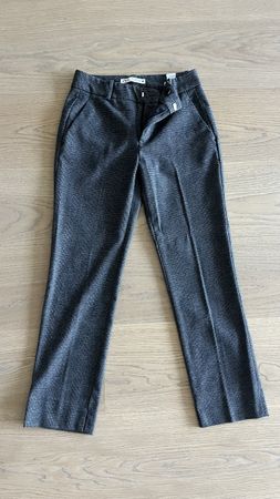 Zara Checkered Trousers Grey Size 34