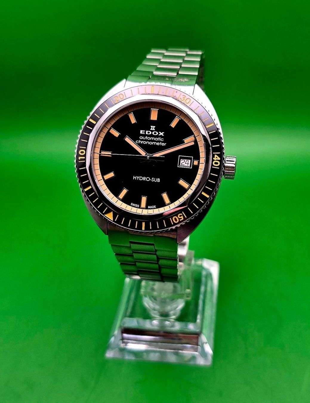 Edox Orologi: EDOX AUTOMATIC CHRONOMETER DATE HYDRO-SUB SWISS MADE SAPPHI – Nuovo e nell'imballaggio originale da Neftenbach venduto da Taschen-Uhren 5
