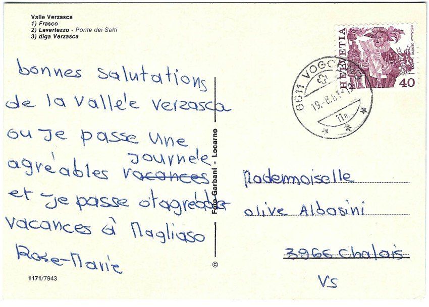 Cartoline postali: AK Valle Verzasca, Top! – Usato da Rheinfelden venduto da wil_m7gh 1