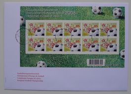 Nr.1275B, FUSSBALL EM, Kleinbogen-FDC 2008