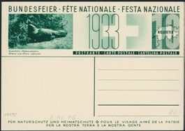 1933 - Pro Patria - Bundesfeierkarte - ungebraucht *