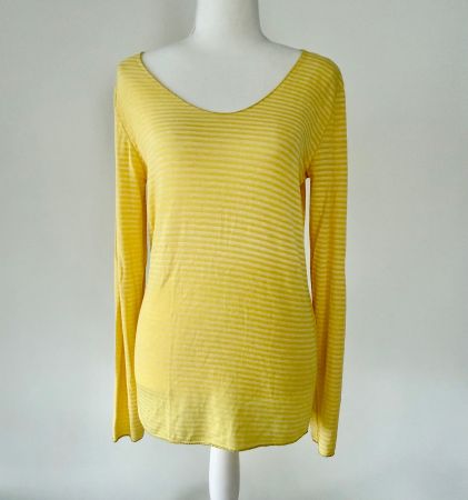 Pullover Shirt gelb gestreift, Grösse M - Neuwertig